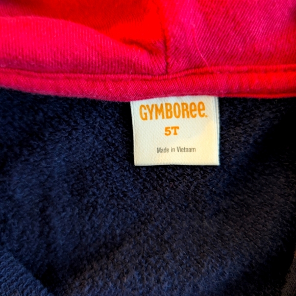 Gymboree Girls Navy Blue Hoodie With Rainbow Stars Pattern Cotton Size 5T - Picture 5 of 6